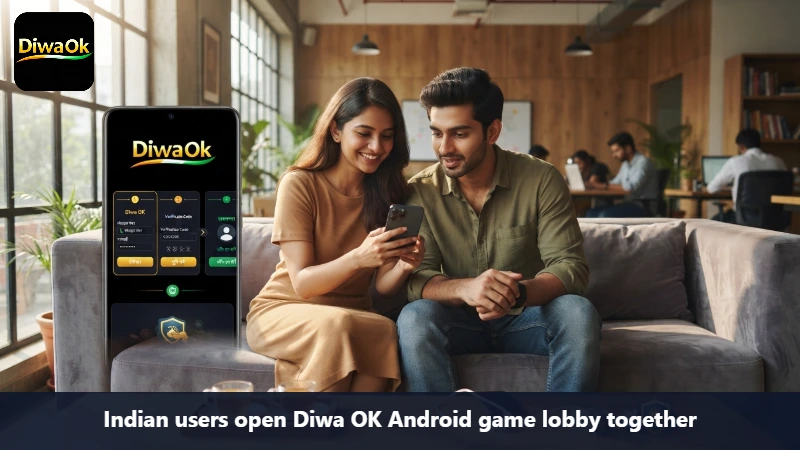 Indian users open Diwa OK Android game lobby together