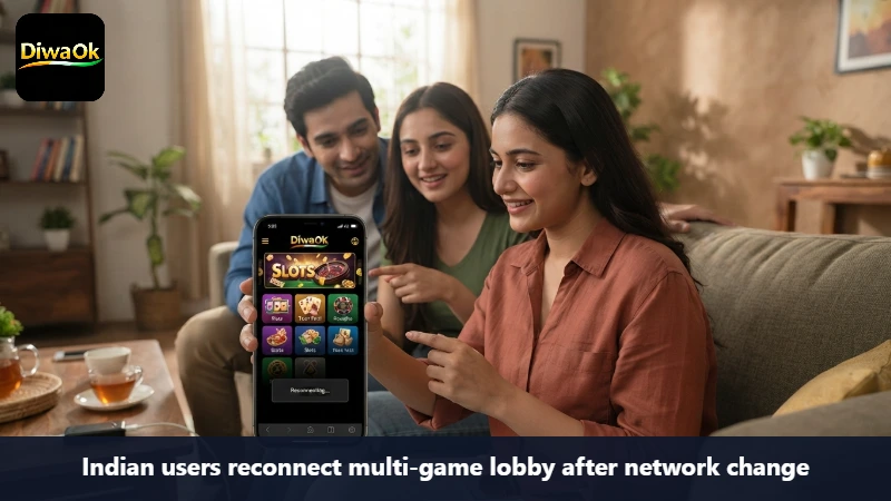 Indian users reconnect multi-game lobby after network change